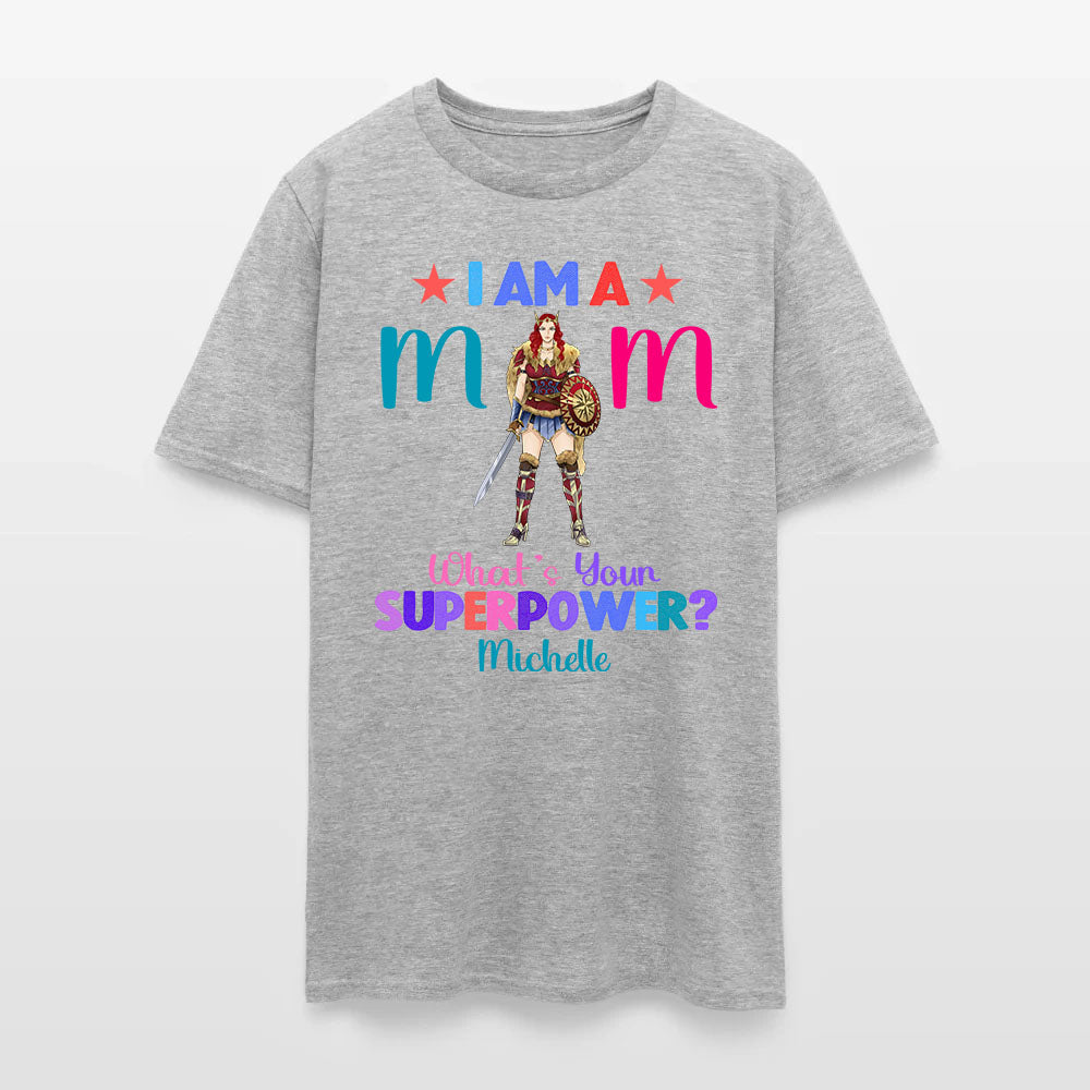 Personalized Wonder Woman Warrior I Am A Mom What's Your Superpower T-Shirt
