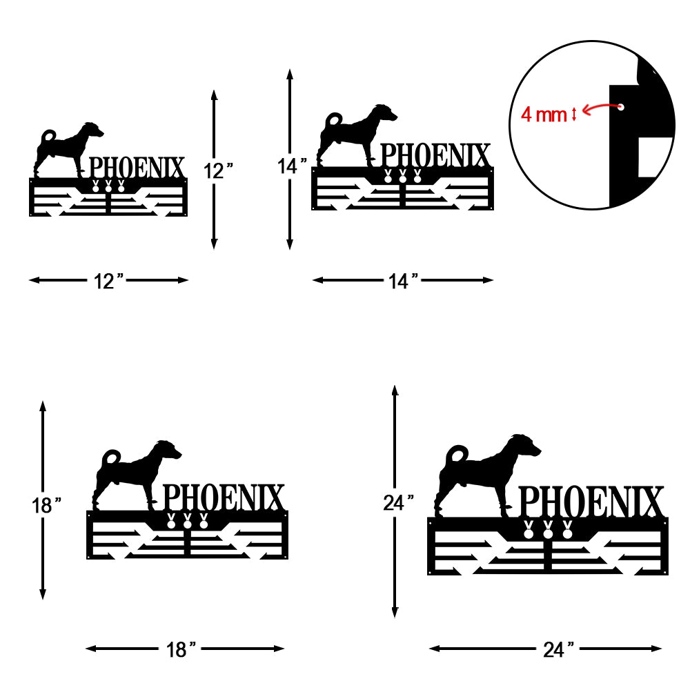 Personalized Jack Russell Dog Award Cut Metal Sign