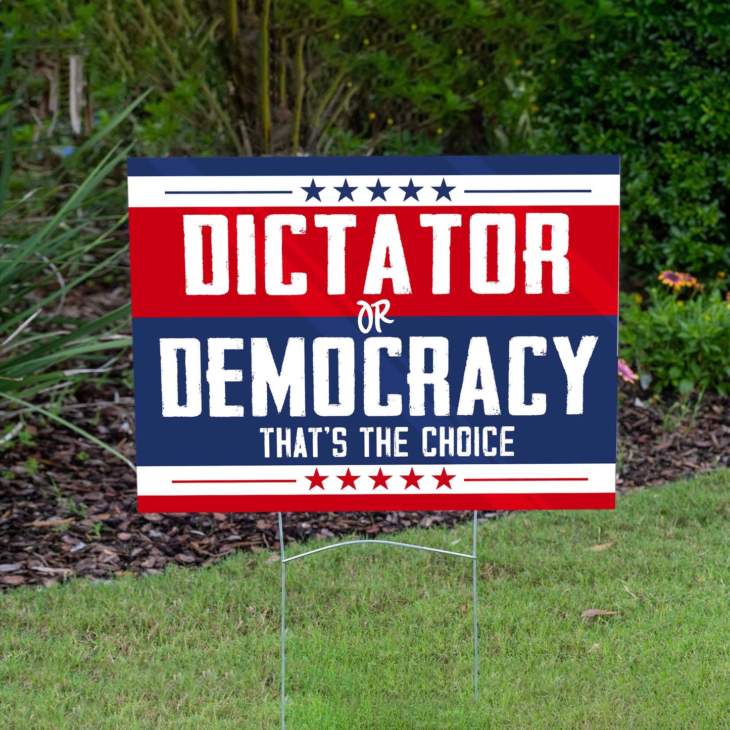 Dictator Or Democracy That Is Choice American Yard Sign