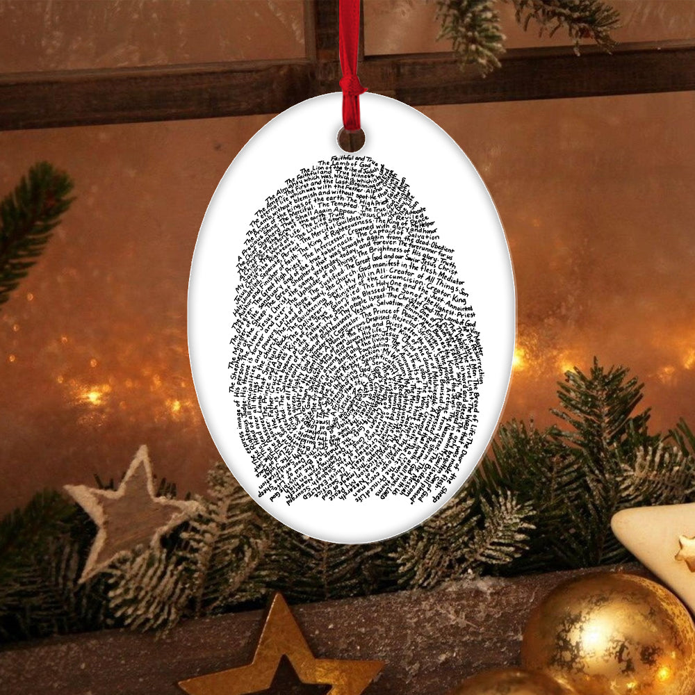 Fingerprint Of God Character of God Imprint Oval Ceramic Ornament