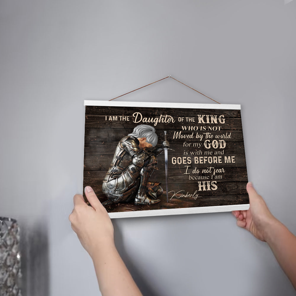 Personalized Woman Warrior I Am The Daughter Of The King Do Not Fear Because I Am His Hanging Canvas