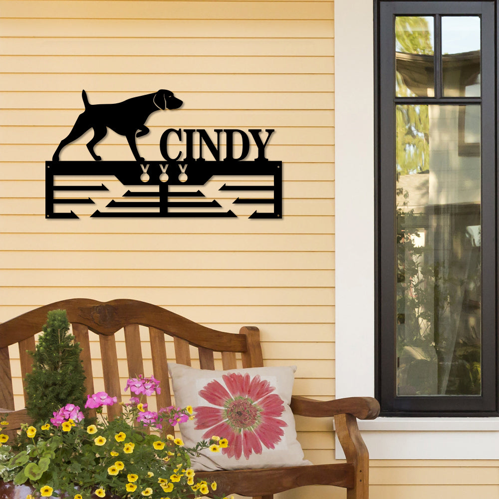 Personalized German Shorthair Dog Award Cut Metal Sign