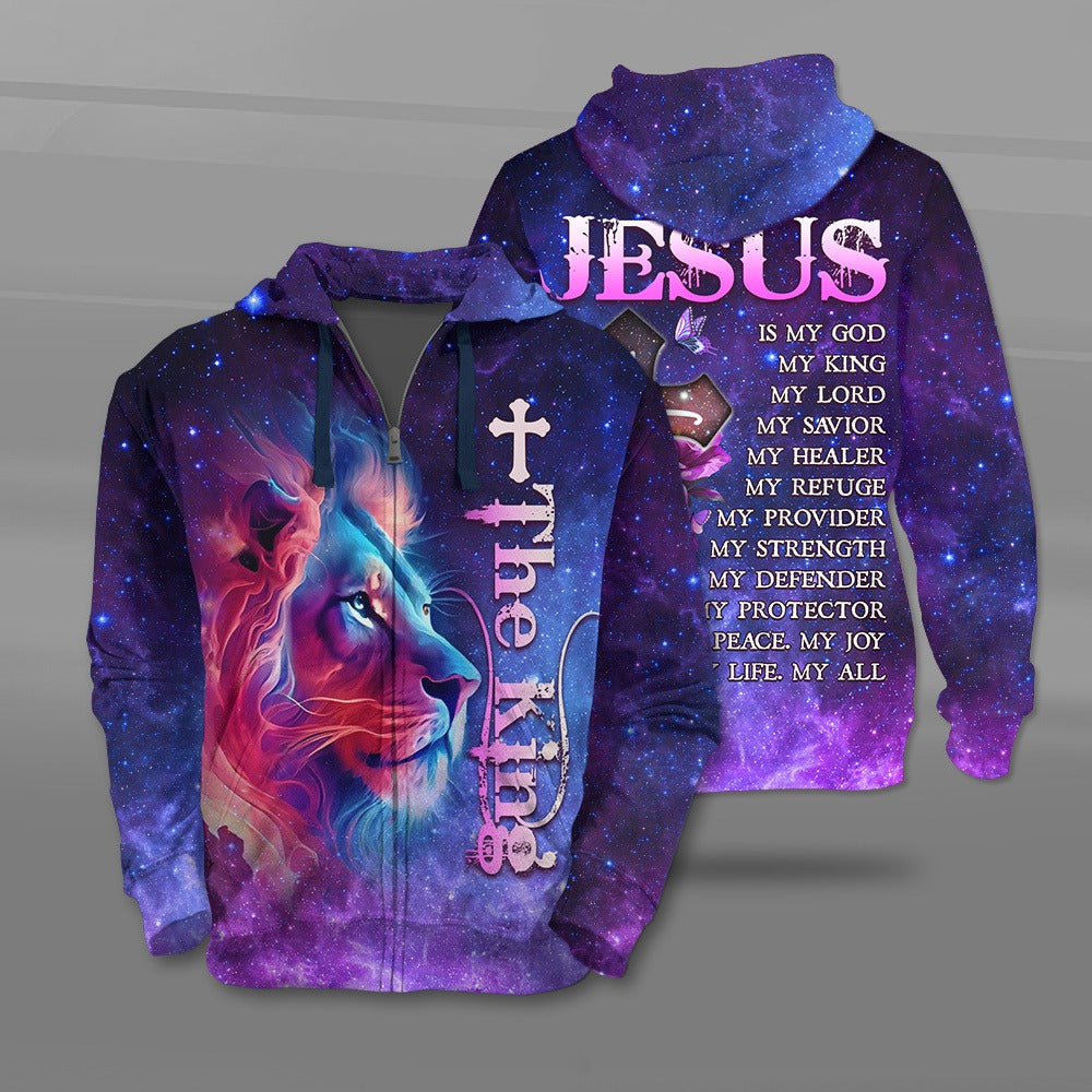Christian Jesus Is My God My King My Lord My Savior My Everything 3D All Over Print T-Shirt And Hoodie