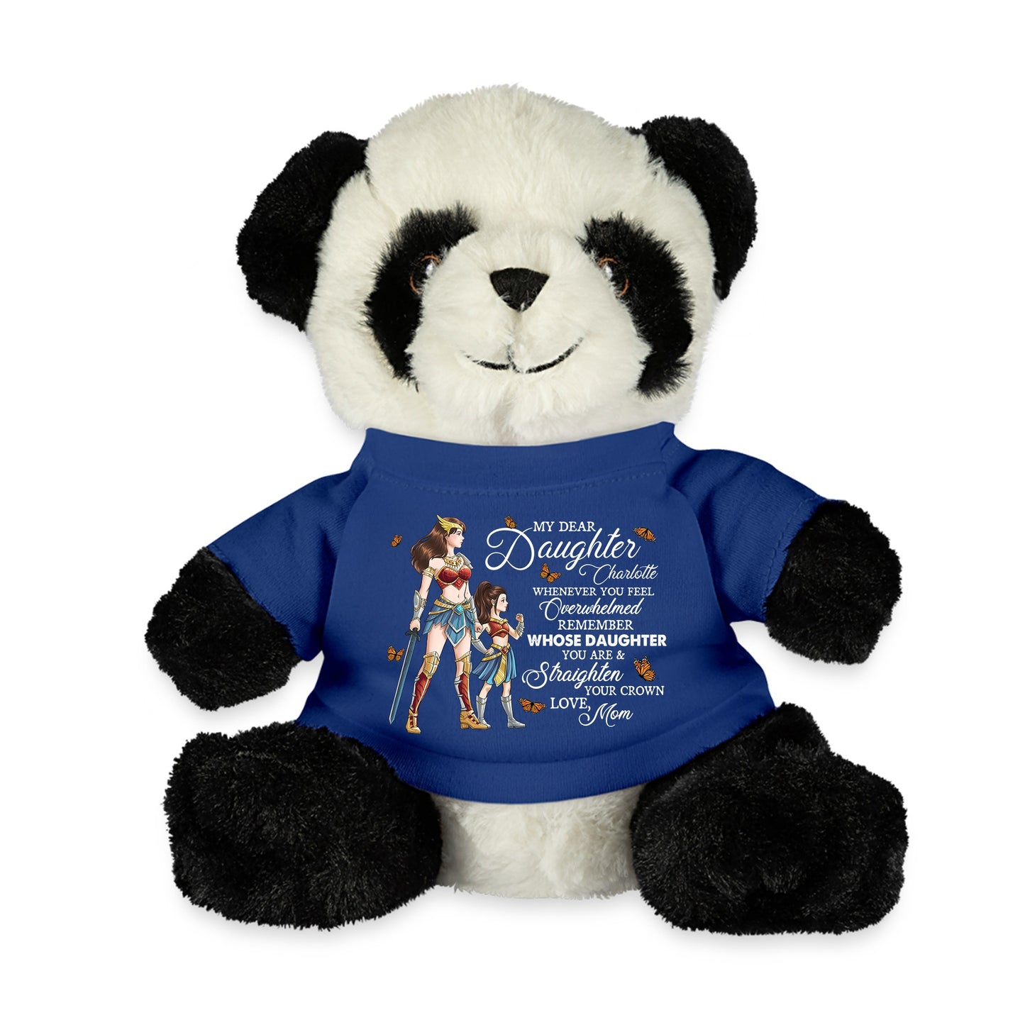 Custom Mother And Daughter Warrior Whenever You Feel Overwhelmed - Panda Bear With Personalized Shirt