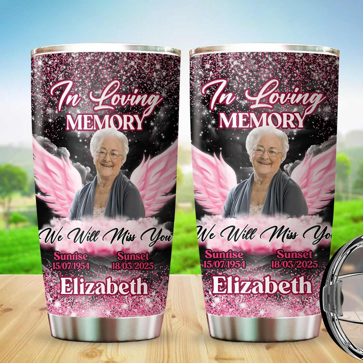 Custom Photo In Loving Memory We Will Miss You - Personalized Memorial Gift For Loss Of Loved Tumbler