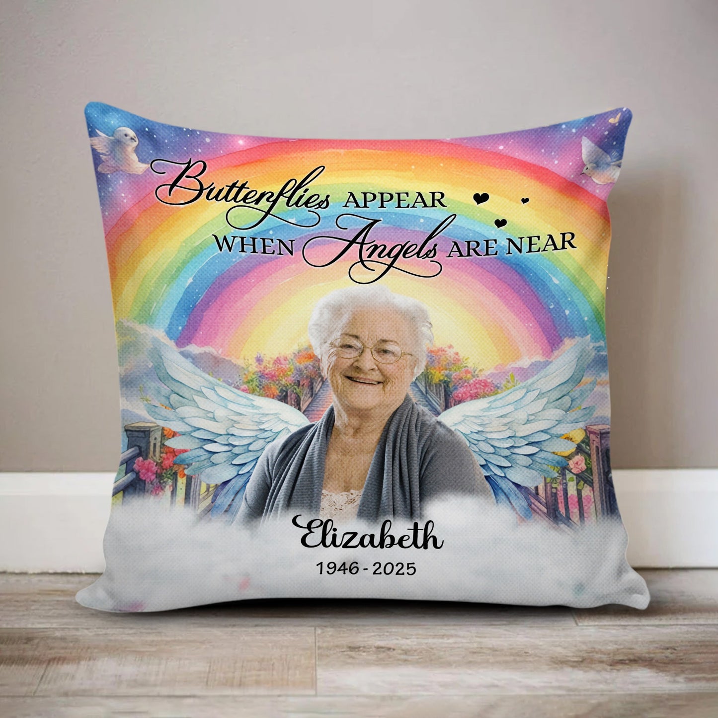 Custom Photo Memorial, I Am Always With You - Personalized Memorial Pillow