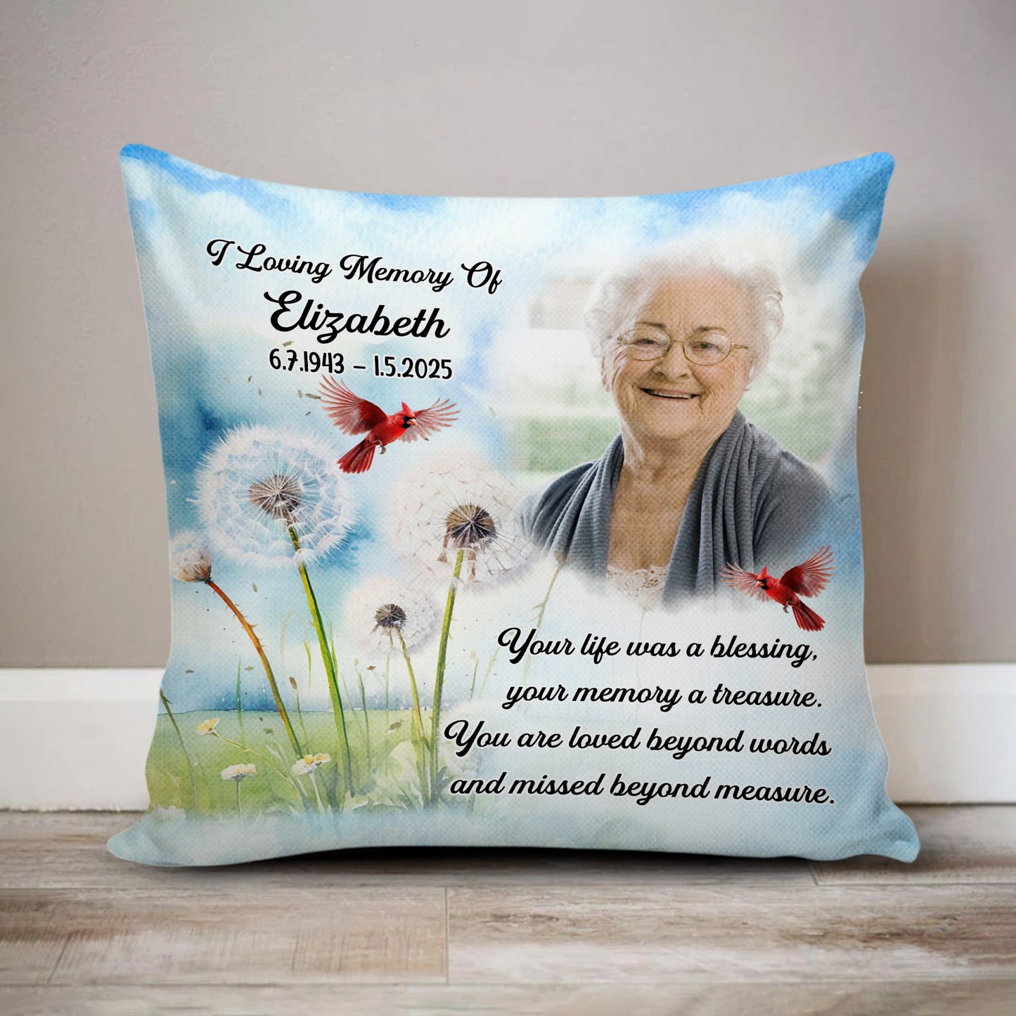 Custom Photo Memorial, You Left Me Beautiful Memories - Personalized Memorial Pillow