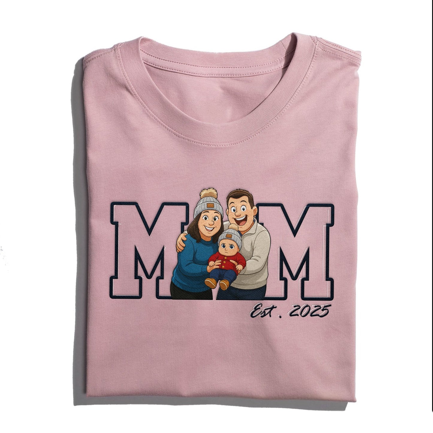 Custom Family Photo T-Shirt for Dad and Mom - Personalized Father’s and Mother’s Day Gift T-Shirt