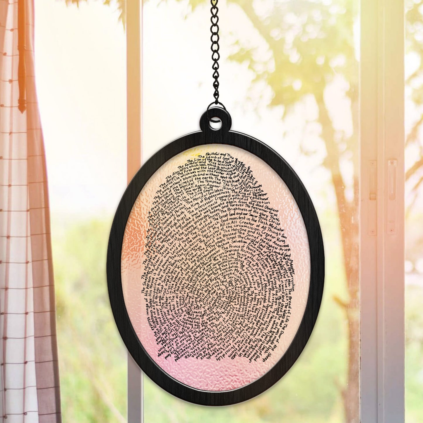 God's Fingerprint Character of God Imprint Hanging Suncatcher Ornament