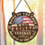 Personalized Veterans Home Of The Free Because Of The Brave Hanging Suncatcher Ornament