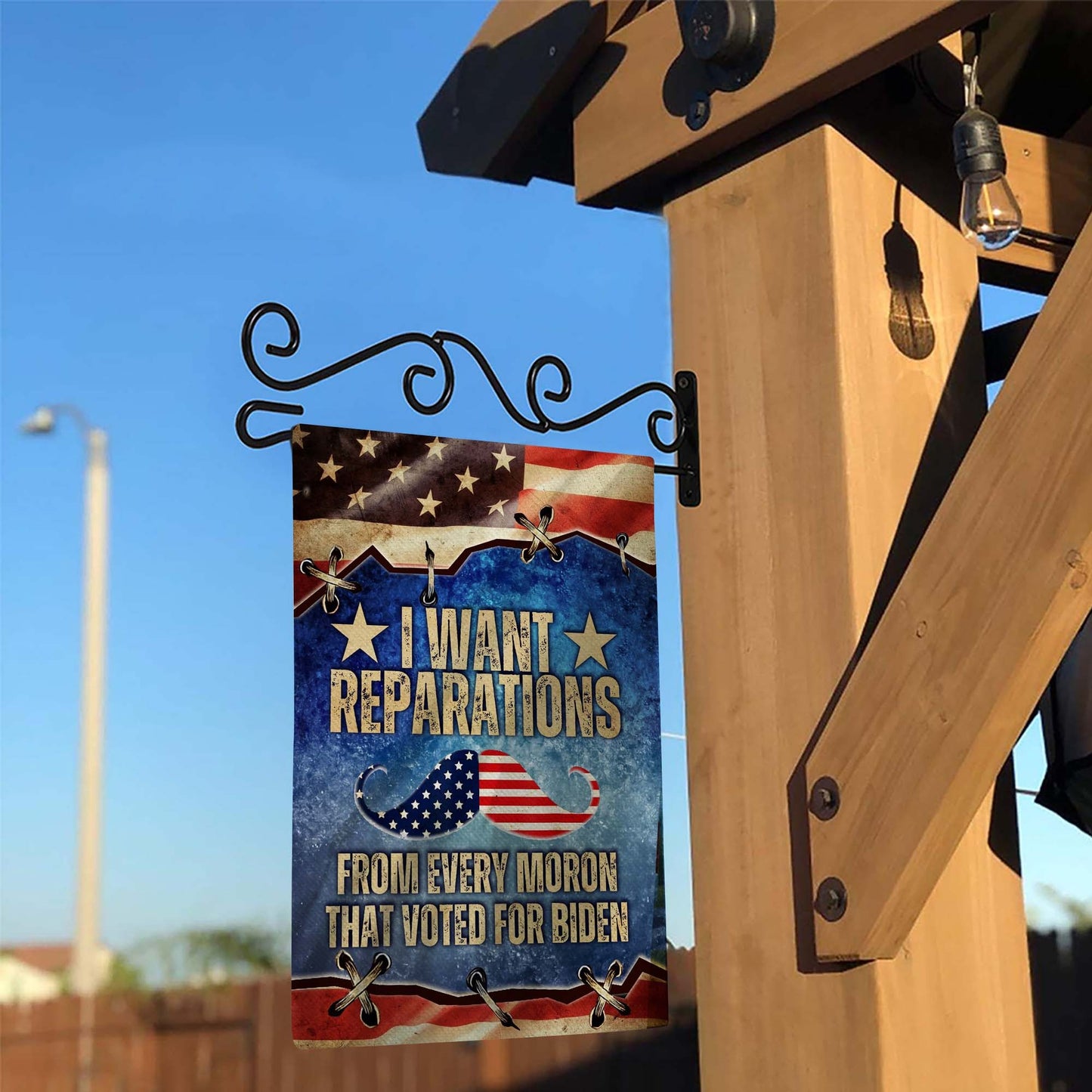 I Want Reparations From Every Moron That Voted For Biden Flag