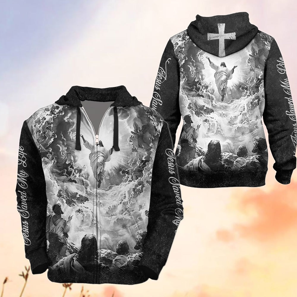 Jesus Saved My Life, Gifts For Christian - Inspirational Christian 3D All Over Print T-Shirt And Hoodie