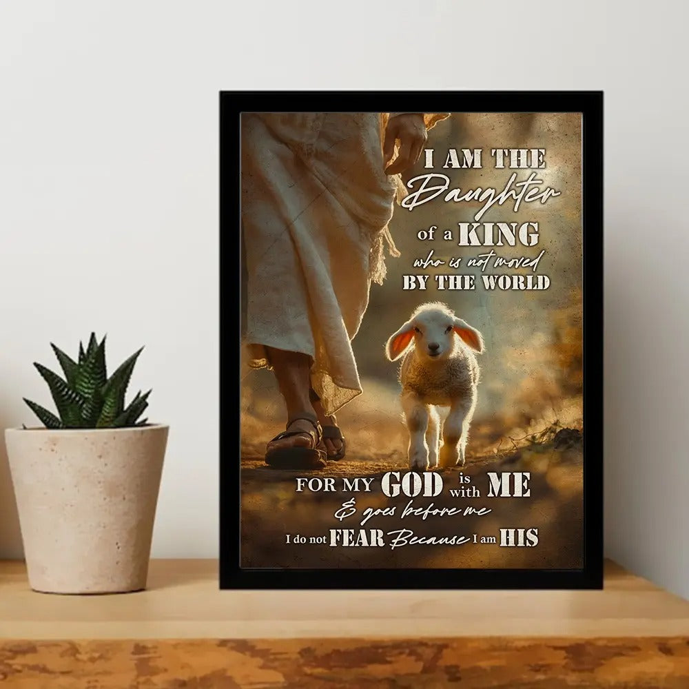 Lamb Of God I Am The Daughter Of A King - Inspirational Christian Poster Canvas