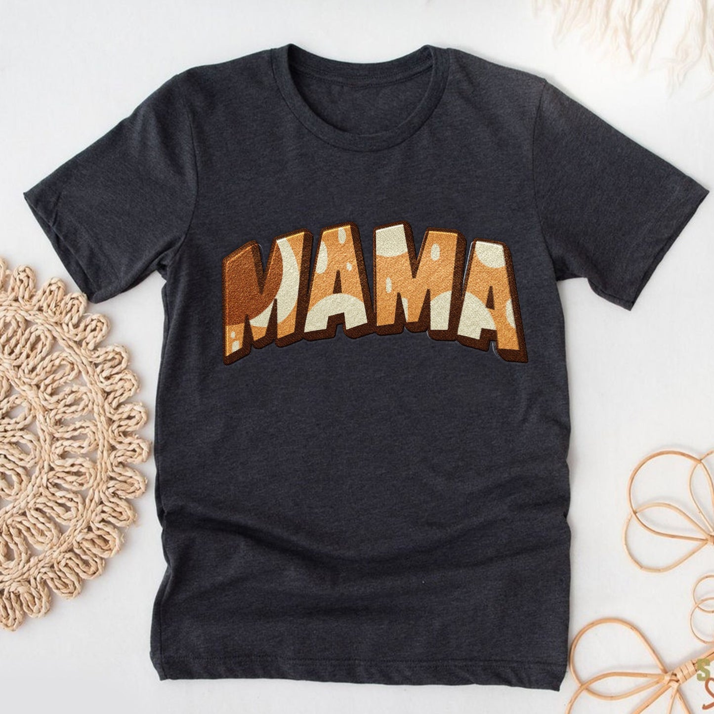 Mama Blue Dog T-Shirt, Retro Mama Mother's Day Gift T-Shirt