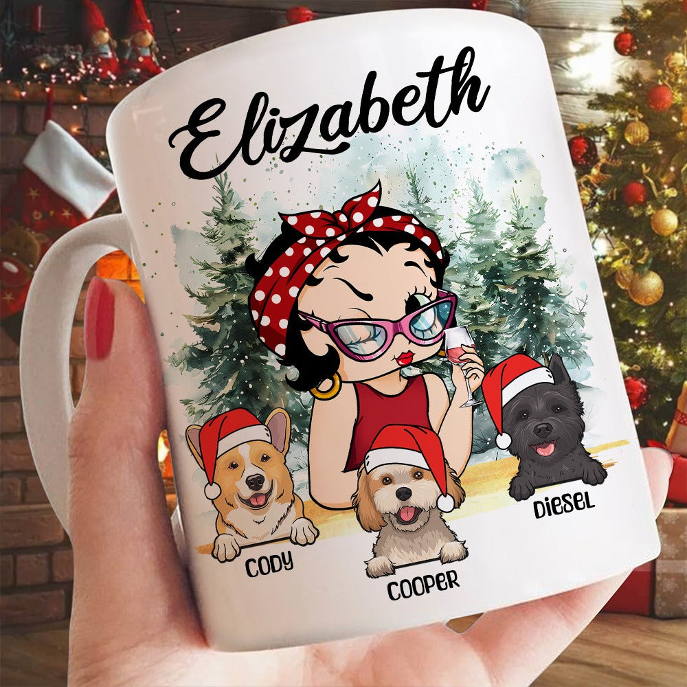 Personalized Dog Mom Life Is Better With Dogs White Mug