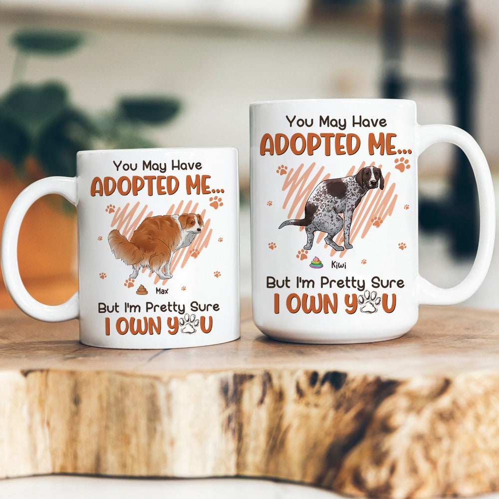 Personalized Funny Dog You May Have Adopted Me White Mug