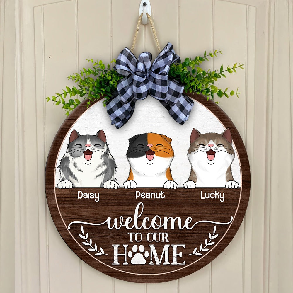 Personalized Funny Pet Welcome to Our Home Wood Sign