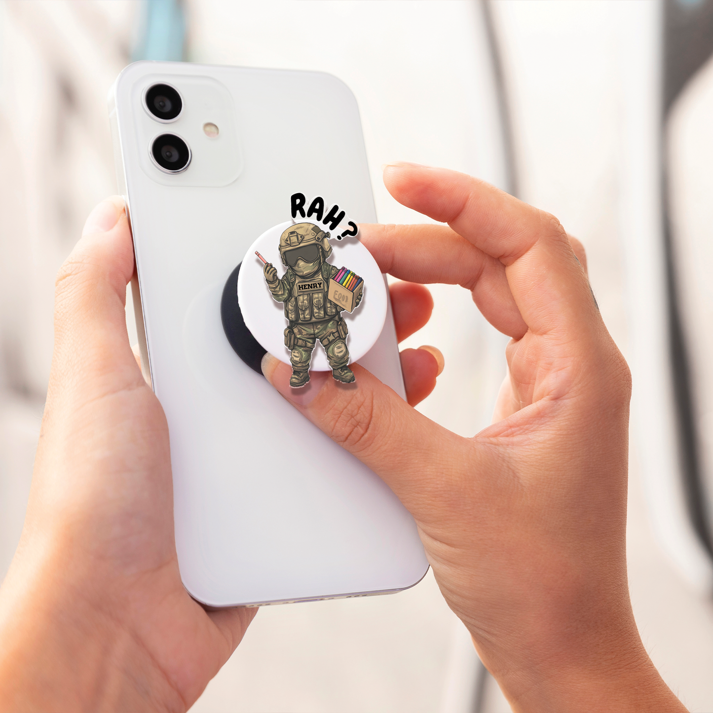 Personalized Funny Veterans For Military Patriotic Gift For Marines Acrylic Magnetic Phone Grip