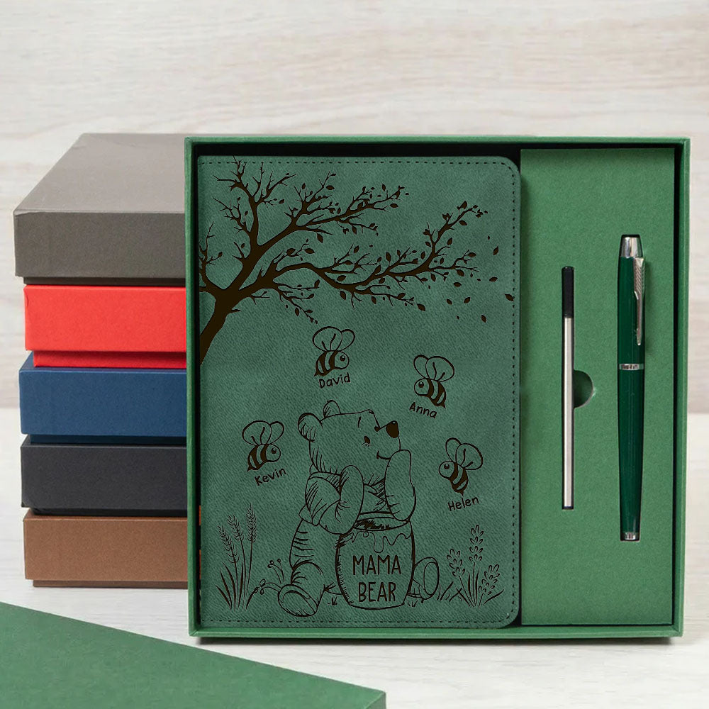 Personalized Mama Honey Bear Winnie The Pooh Notebook Set