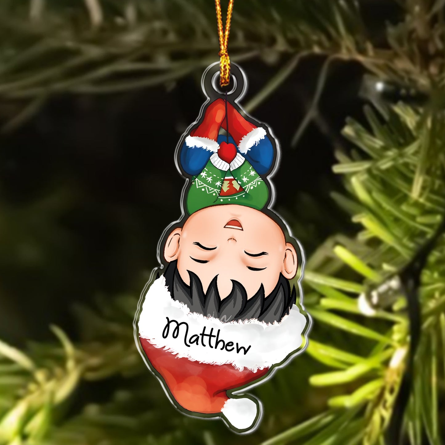 Personalized Spider Baby Boy Superhero Christmas Ornament Acrylic Ornament