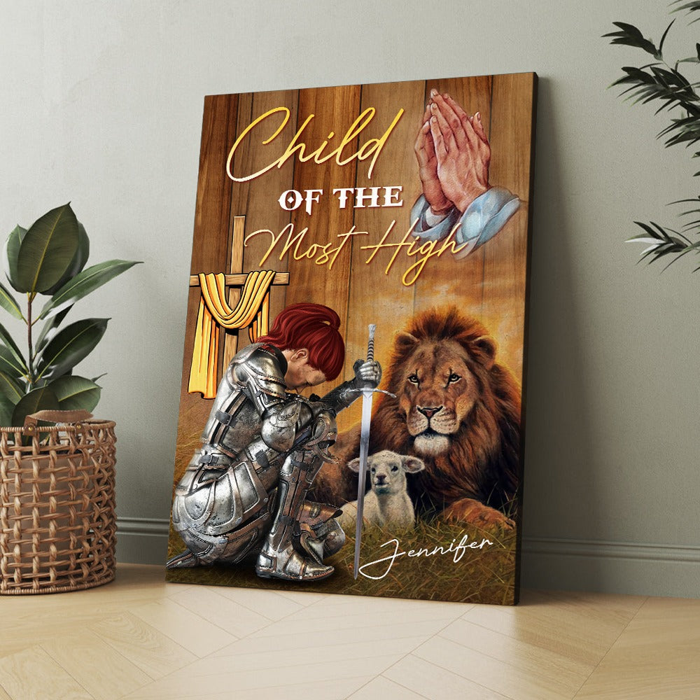 Personalized Woman Warrior Children of the Most High God-Galatians 3:26-29 Poster Canvas