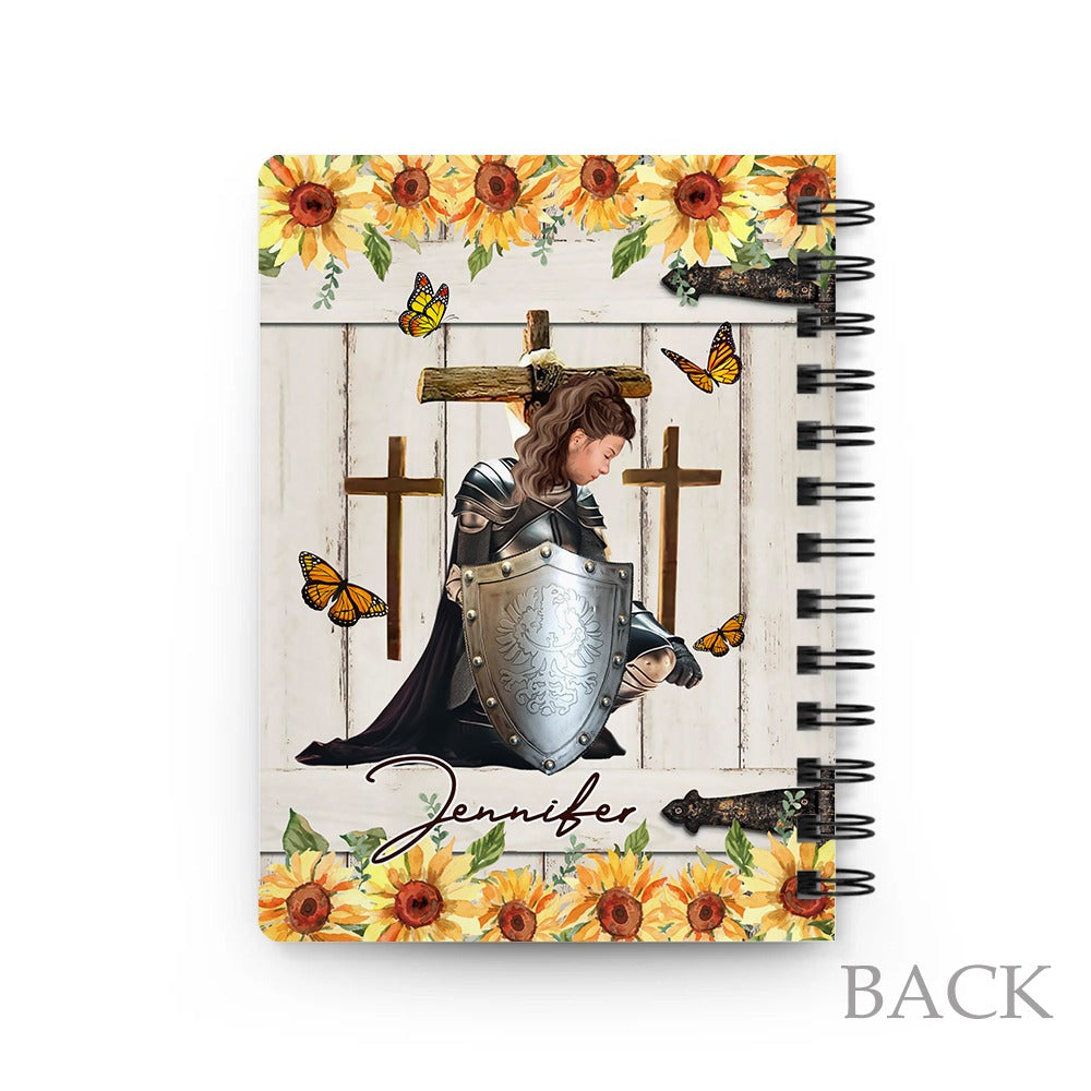 Personalized Woman Warrior Of God It Is Well With My Soul Spiral Journal