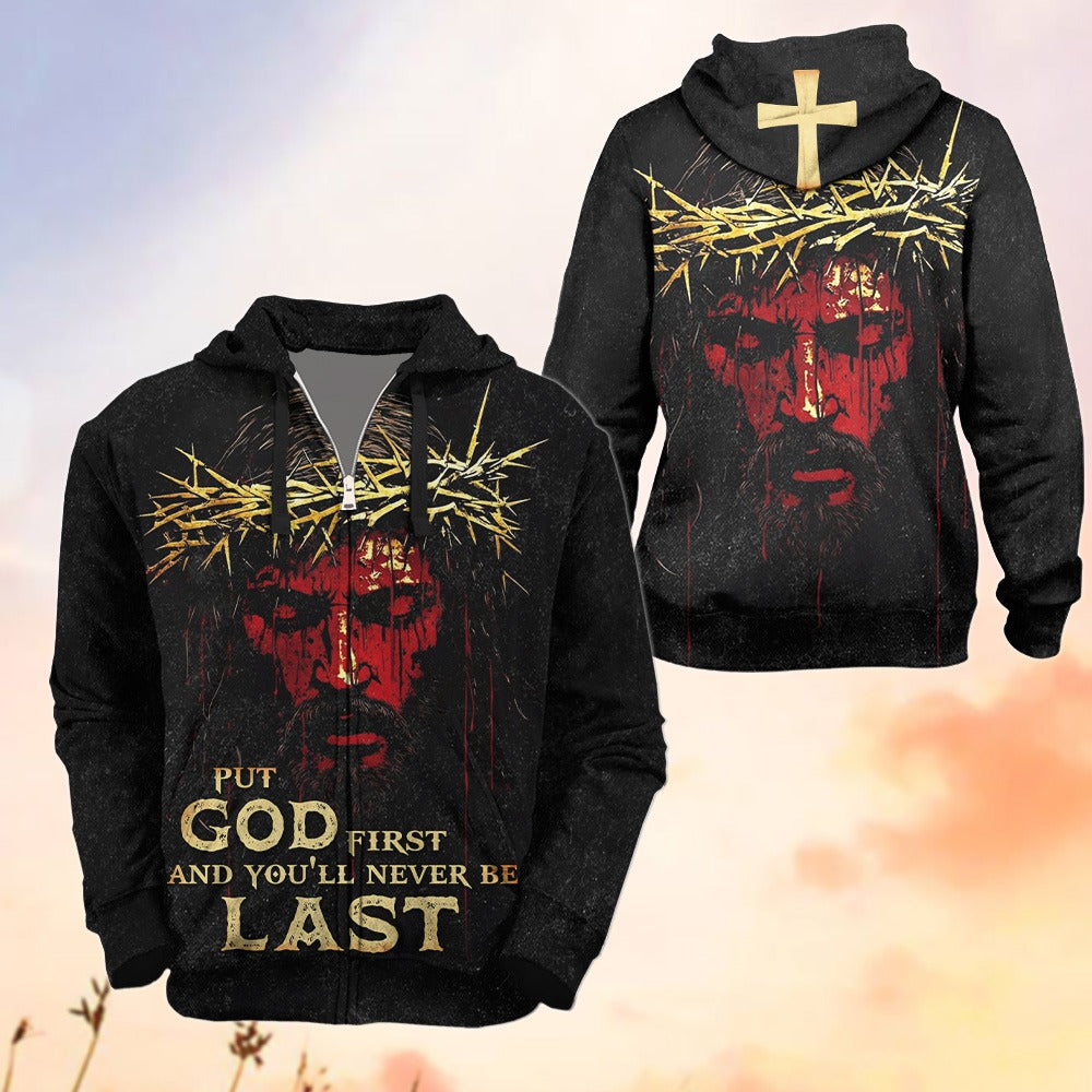 Put God First And You'll Never Be Last - Inspirational Christians 3D All Over Print T-Shirt And Hoodie