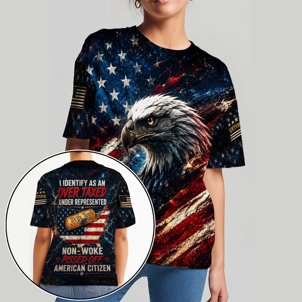 We The People American Citizen Non Woke Patriotic Eagle American Flag 3D All Over Print T-Shirt And Hoodie