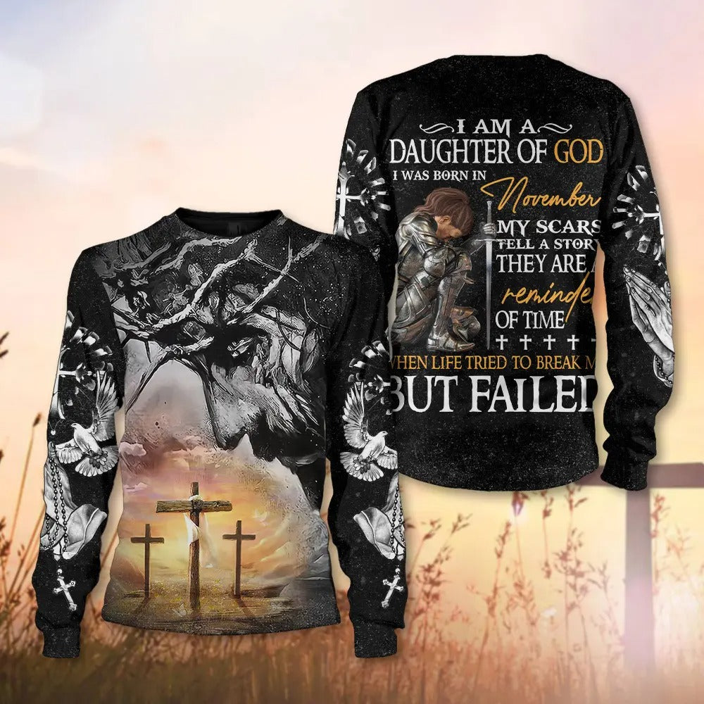Woman Warrior Of God, I Am A Daughter Of God - Personalized 3D All Over Print T-Shirt And Hoodie