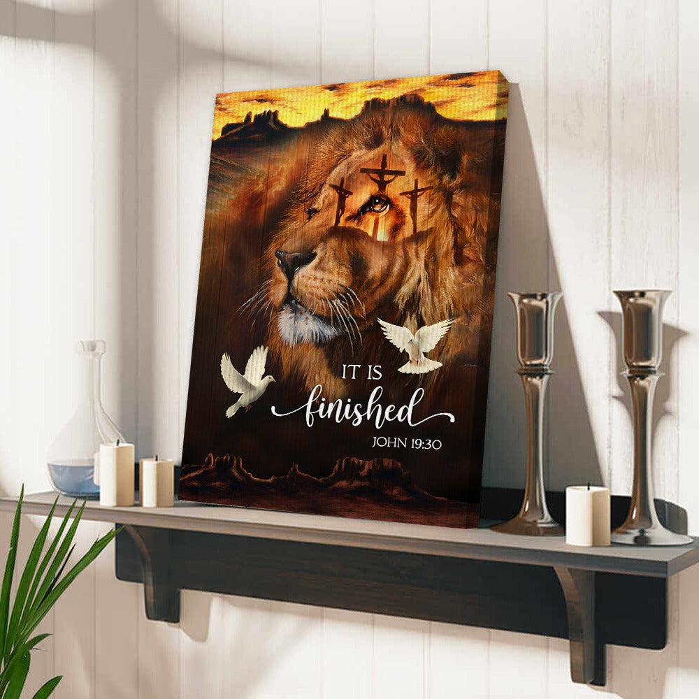It Is Finished John 19:30 Lion Of Judah Canvas Prints