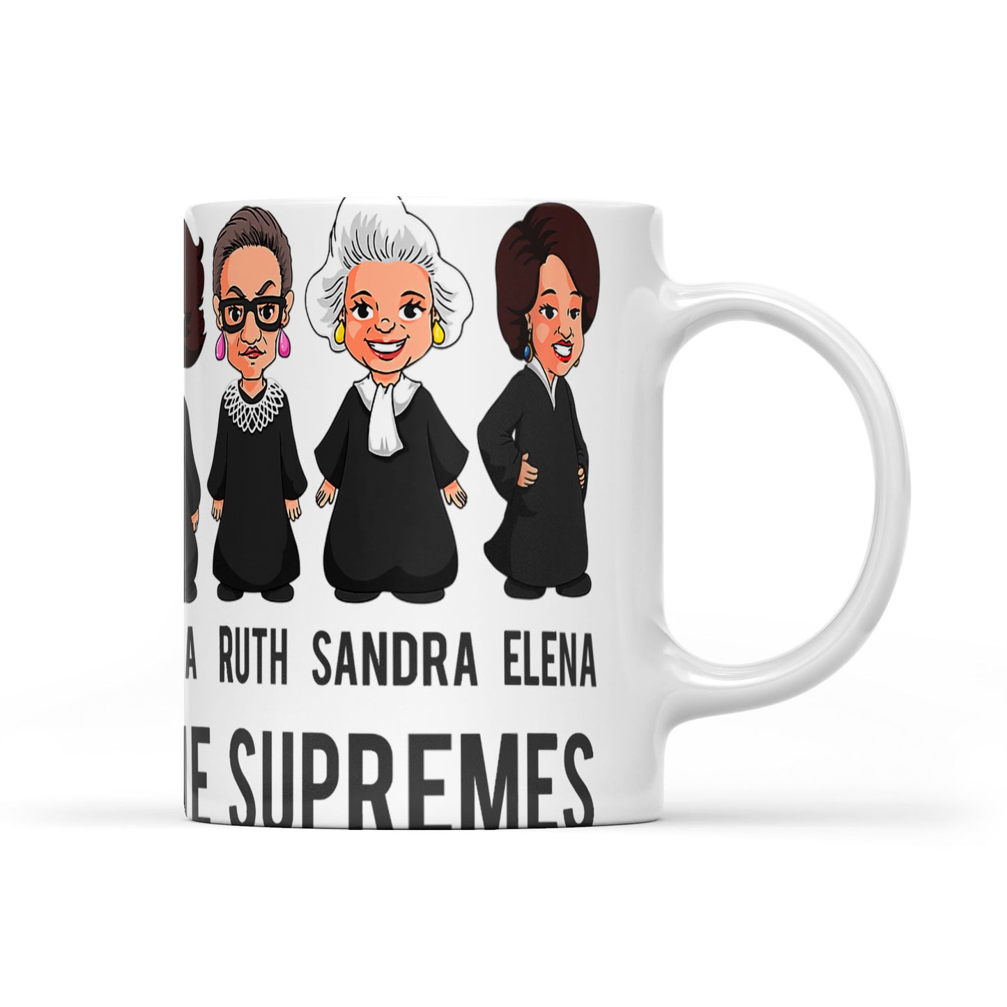 Womens The Supremes Apparel Women Supreme Court Justices White Edge-to-Edge Mug