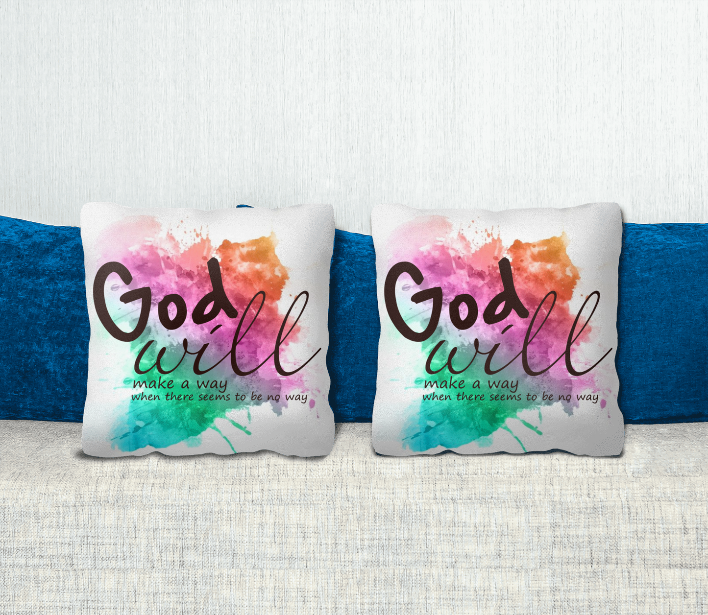 God will make a way when there seems to be no way Square Pillow