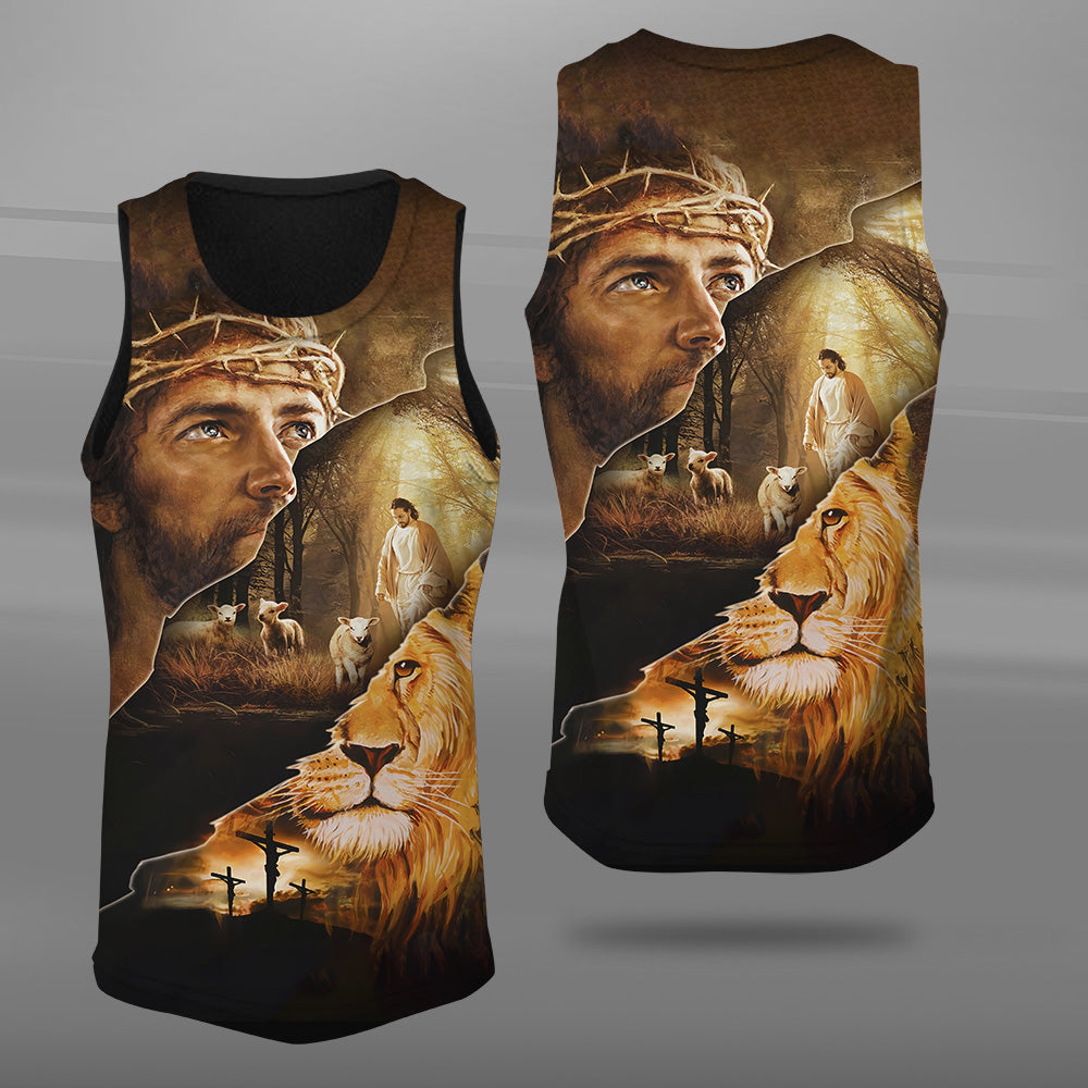 Jesus Lion Of Judah Lamb Of God Cross 3D All Over Print