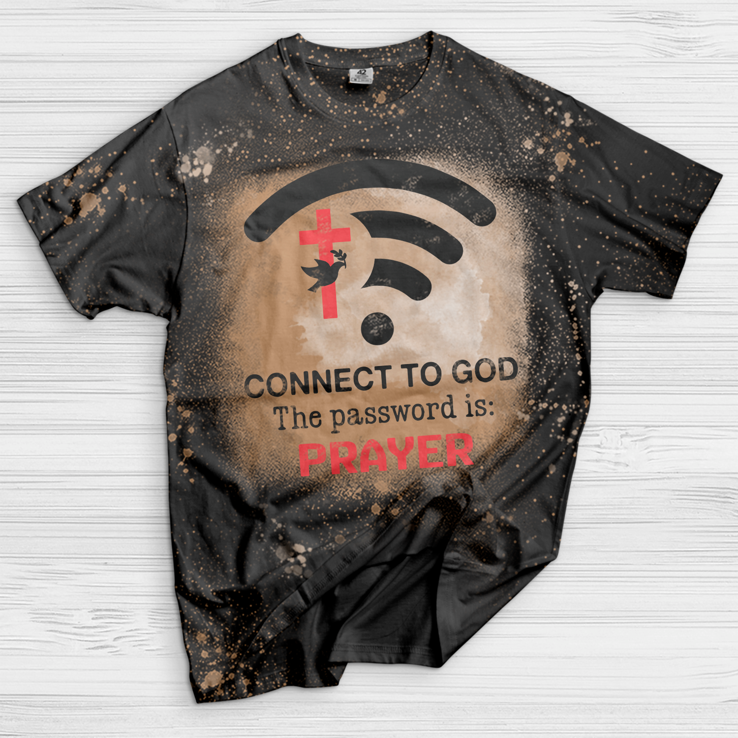 Connect to God Bleached T-Shirt