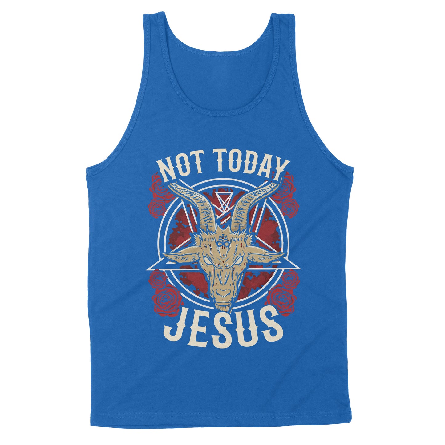 not today Jesus - Satan symbol Standard Tank