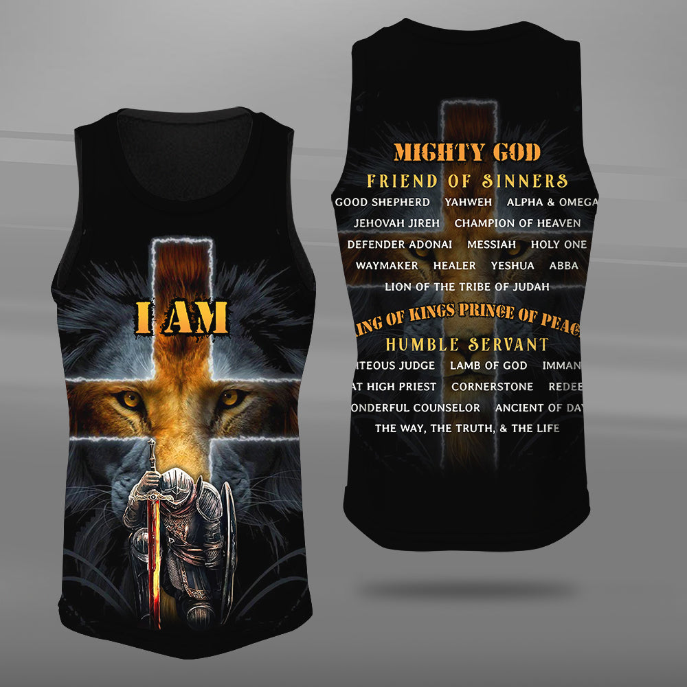 I Am Mighty God Warrior With Lion 3D All Over Print Hoodie And Sweatshirt