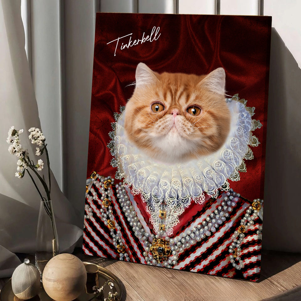 Personalized Cat The The Diamond Queen Portrait Digital File Canvas Prints
