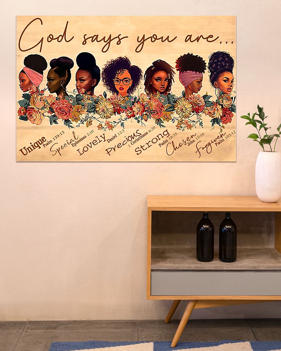Black Girls God says you are unique special lovely precious strong cho ...