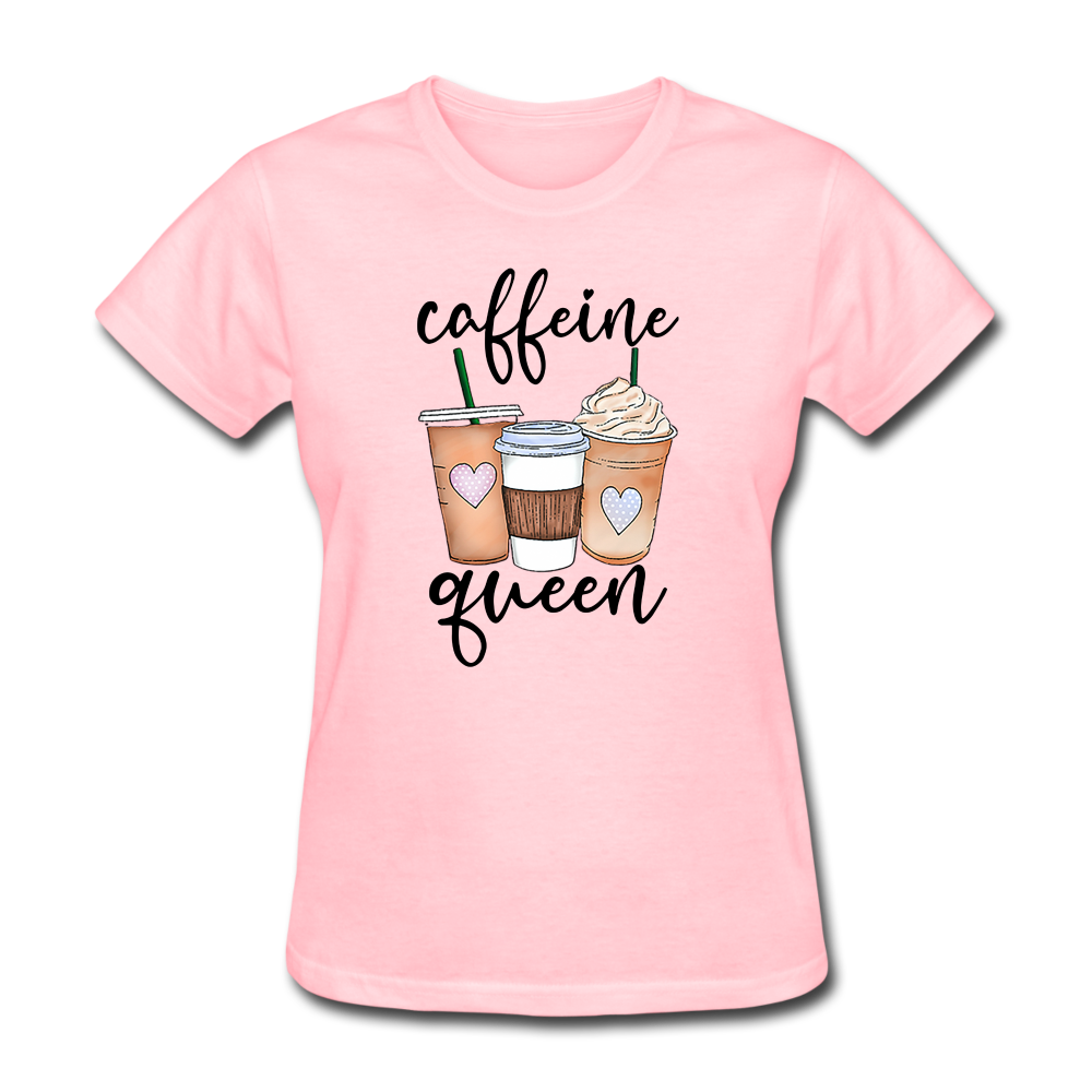 Caffeine Queen Women's T-Shirt - pink