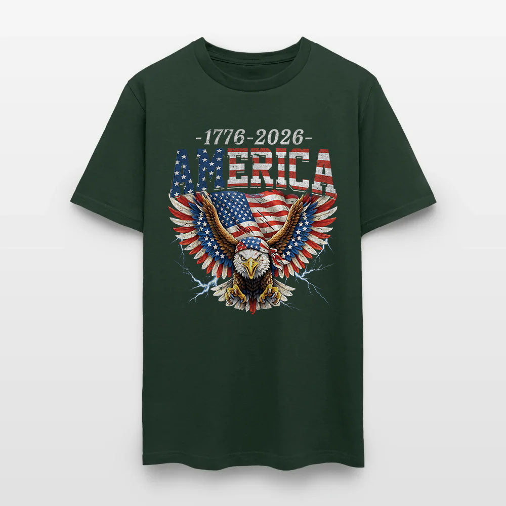 America 250th Anniversary Eagle and American Flag Patriotic T-Shirt