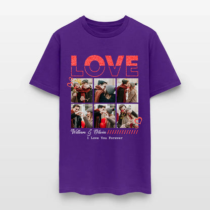 Personalized Couple Photo Love Be My Valentine T-Shirt