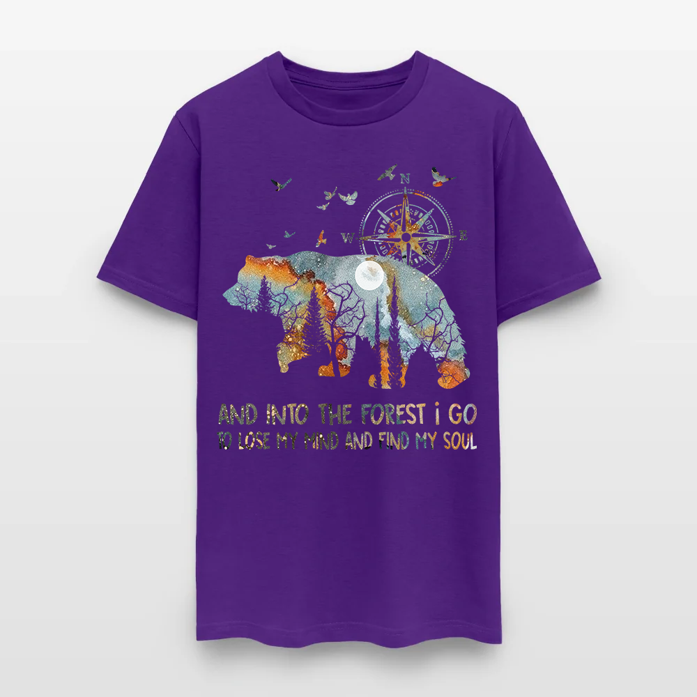 Bear Camping And Into The Forest I Go To Lose My Mind T-Shirt