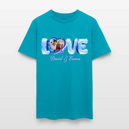 Personalized Couple Photo Valentine’s Day Love T-Shirt