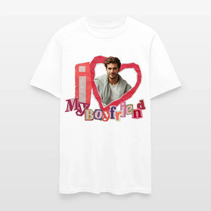 Personalized Photo I Love My Boyfriend T-Shirt