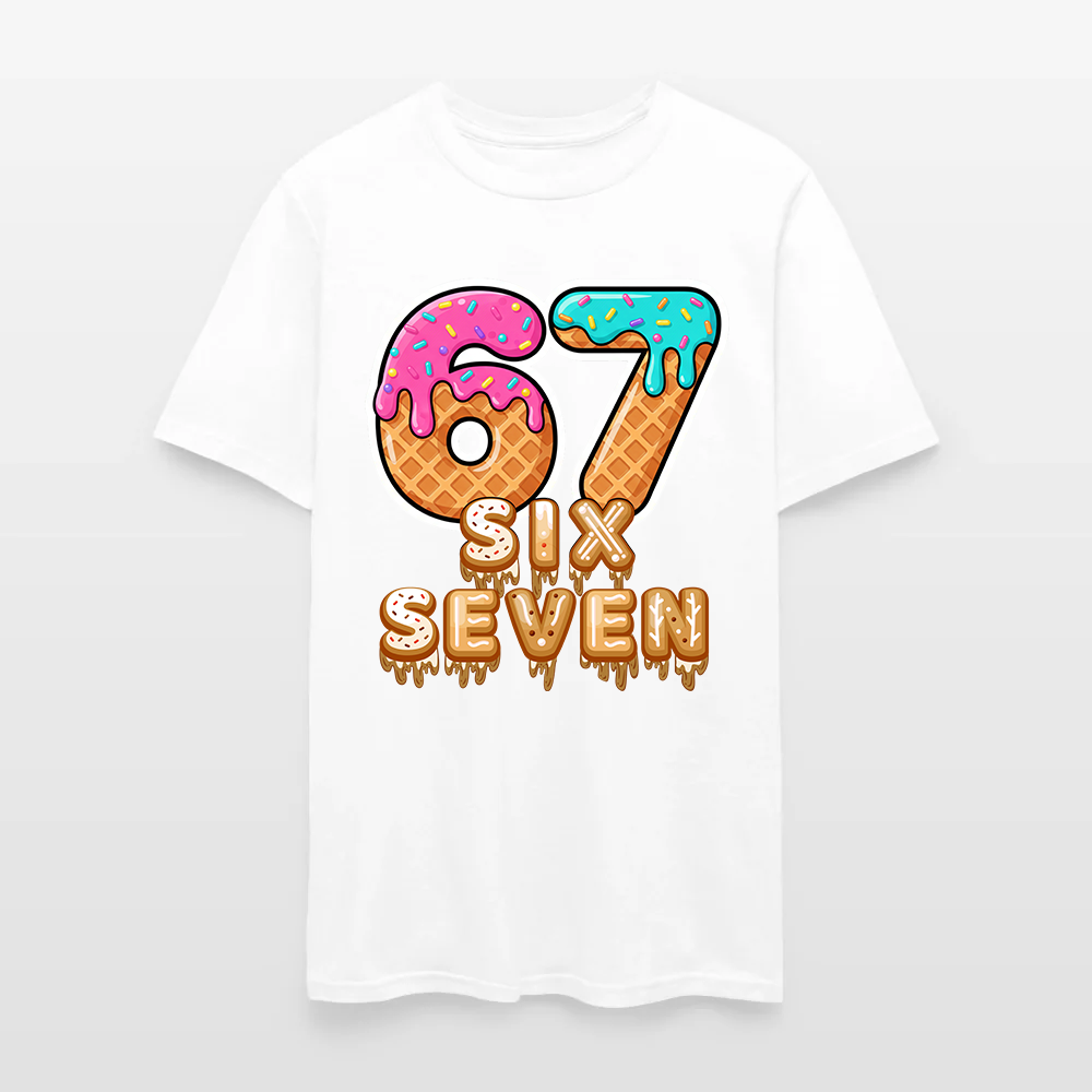 Six Seven Ice Cream Drip Gen Alpha Slang Meme 67 T-Shirt