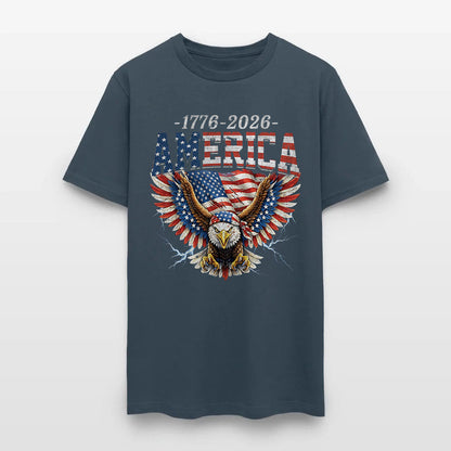 America 250th Anniversary Eagle and American Flag Patriotic T-Shirt