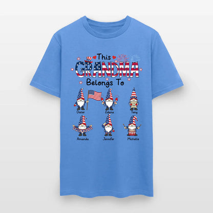 Personalized This Grandma Belongs To Patriotic Gnome America 250th Anniversary T-Shirt