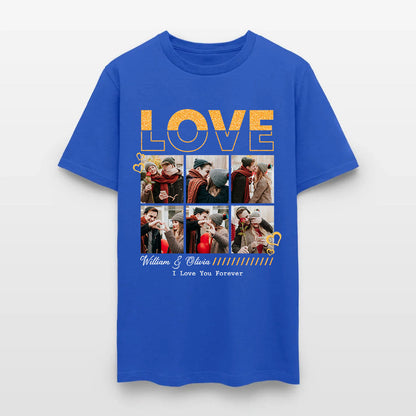 Personalized Couple Photo Love Be My Valentine T-Shirt