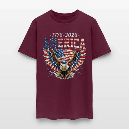 America 250th Anniversary Eagle and American Flag Patriotic T-Shirt