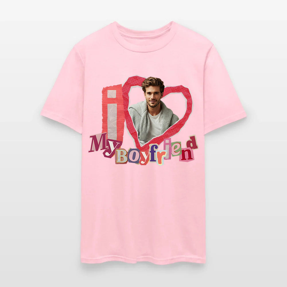 Personalized Photo I Love My Boyfriend T-Shirt